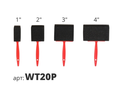 STMDECOR кисть поролоновая с пластиковой ручкой набор (4шт) WT20P